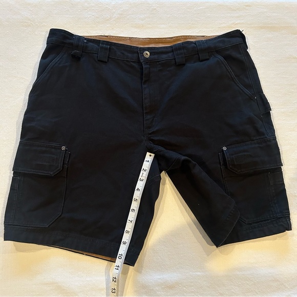 Duluth Trading Canvas Cargo Shorts 100% Cotton Black Size 40 Inseam 11 - Picture 9 of 9